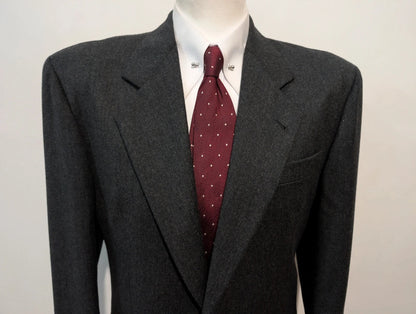 Sublime costume gris en flanelle de laine