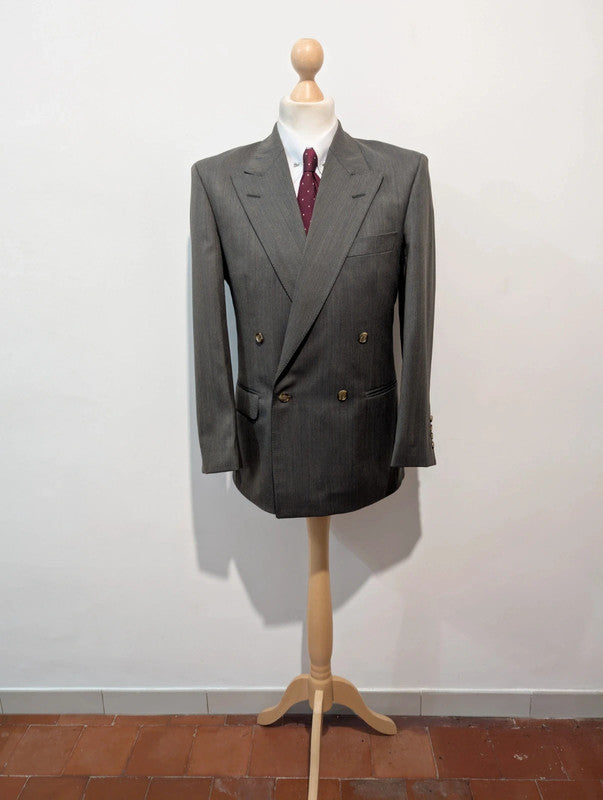 Beautiful gray double-breasted suit
