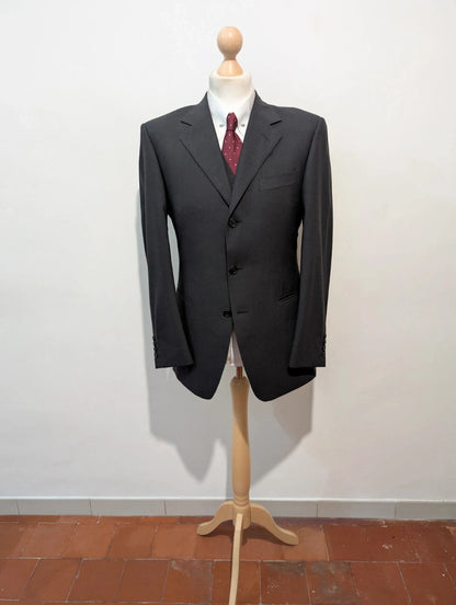 Classique costume 3 pièces gris en laine
