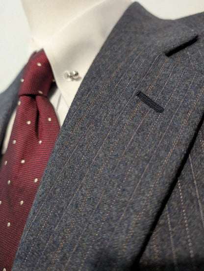 Génial costume pinstripe en flanelle