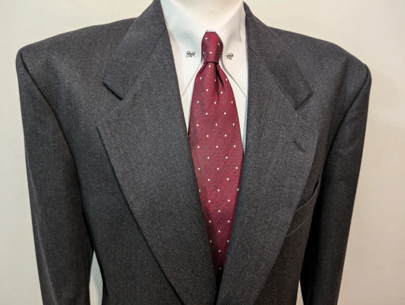 Heavy grey wool flannel suit