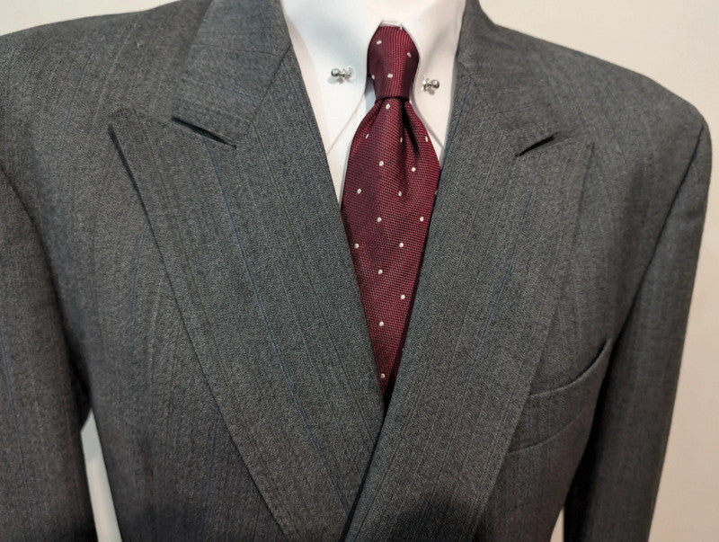 Furious grey wool double-breasted suit