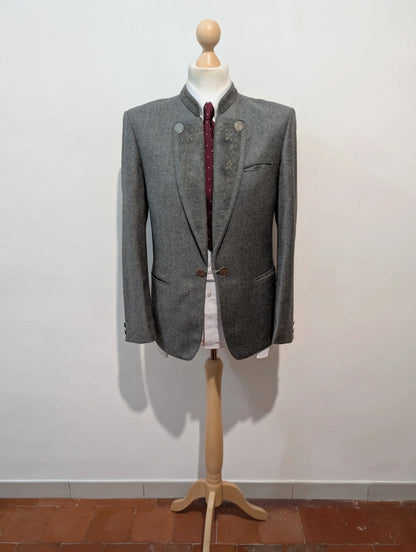 Magnifique costume gris en flanelle
