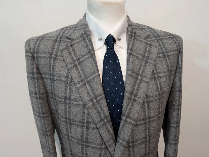 Beautiful grey plaid flannel suit