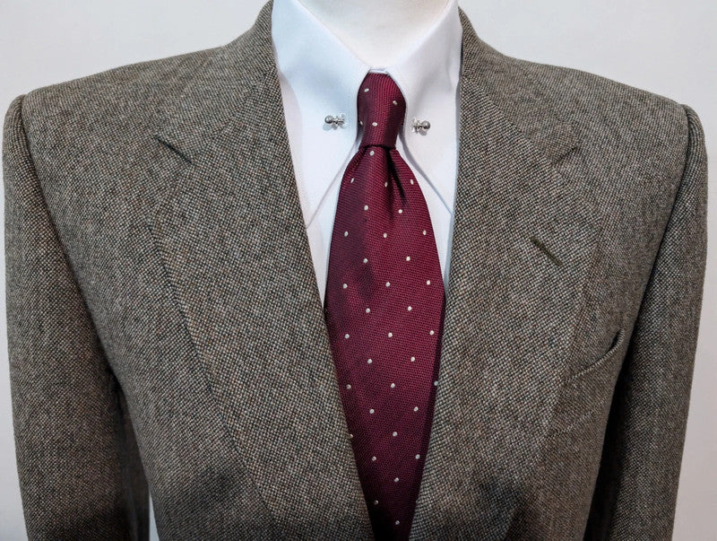 Splendid gray brown tweed suit