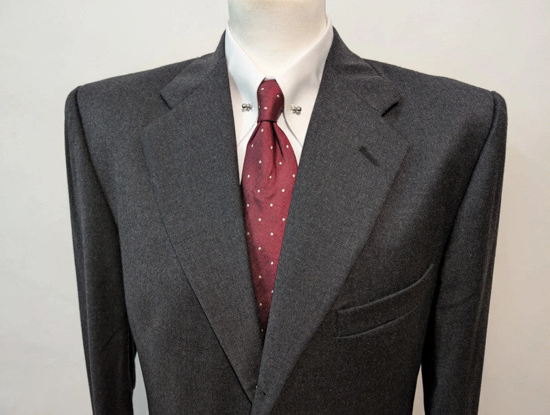 Superb grey wool flannel suit