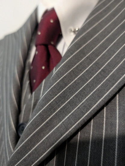 Méchant costume 3 pièces  pinstripe en laine