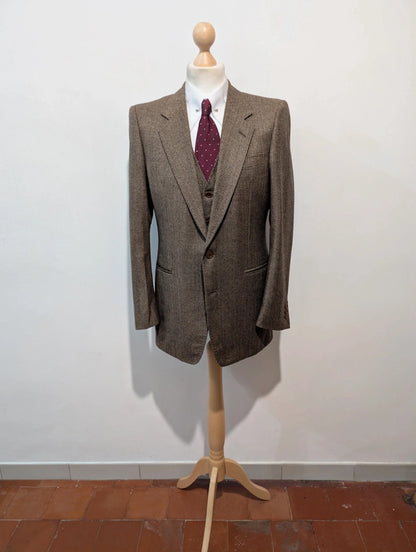 Exceptionnel costume 3 pièces marron
