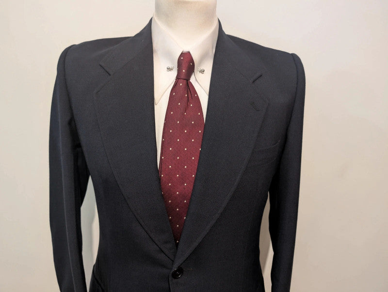 Classique veste bleu marine en laine froide