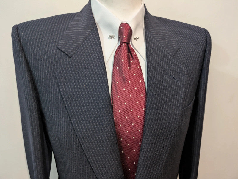 Flamboyant pinstripe wool suit