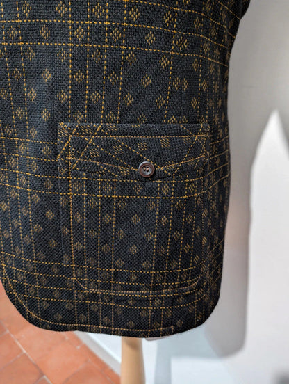 Exceptionnelle veste noire en laine