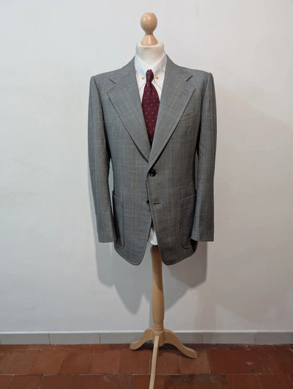 Exceptionnel costume gris a carreaux en laine