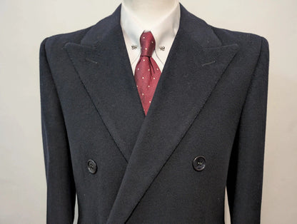 Sublime manteau croisé bleu marine en laine