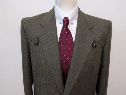 Impressionnante veste verte en flanelle lourde