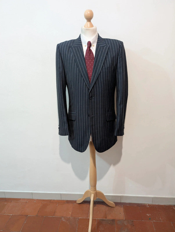 Exceptional pinstripe suit in cold wool