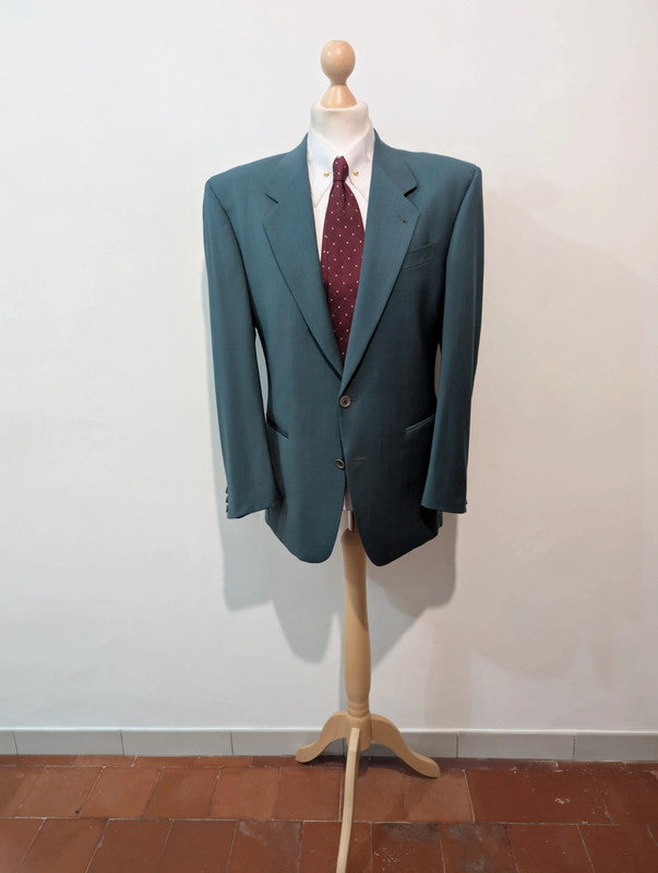 Lumineux costume bleu a rayure en laine