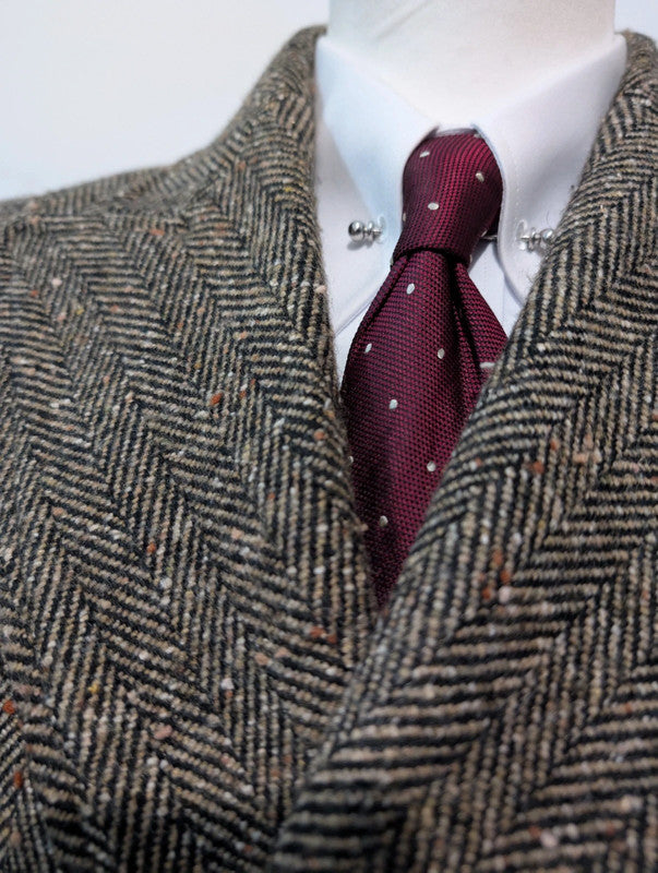 Sublime manteau croisé en Donegal tweed