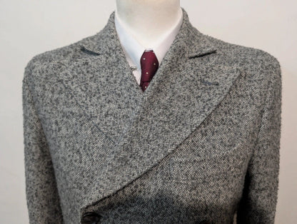 Magnifique manteau polo coat croisé gris en laine