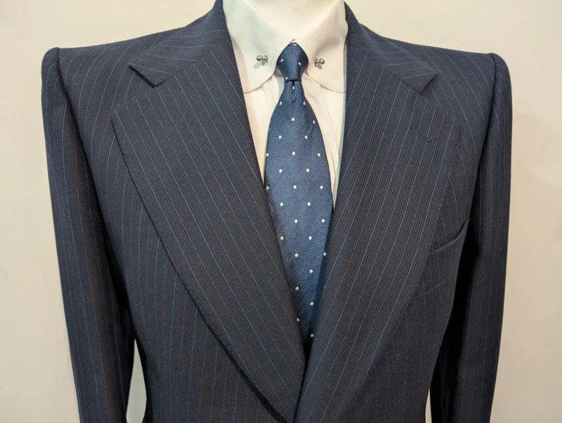 Heavy wool pinstripe suit