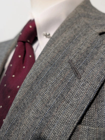 Sublime costume gris en flanelle
