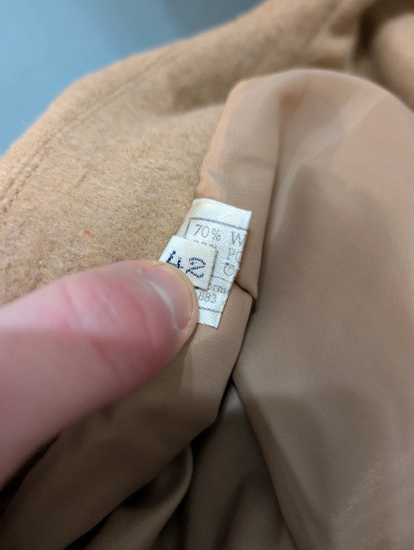 Angélique manteau loden camel en laine