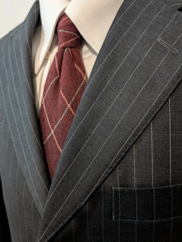Elegant pinstripe wool suit