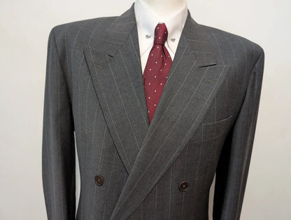 Terrifiant costume croisé chalkstripe en laine froide