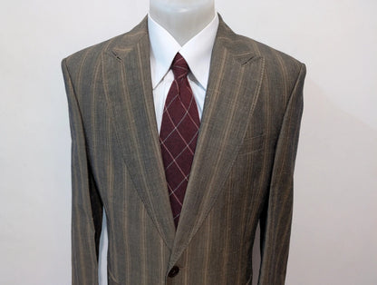 Sympathique Costume gris marron en laine légère