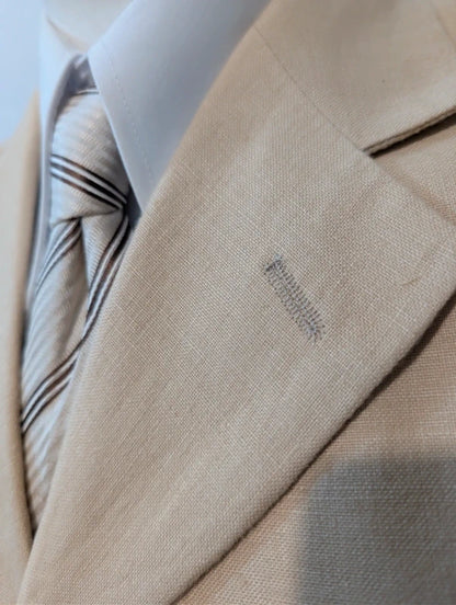 Beige linen suit