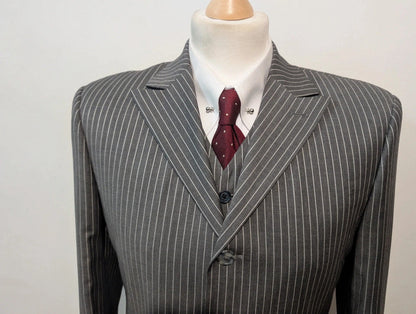 Méchant costume 3 pièces  pinstripe en laine