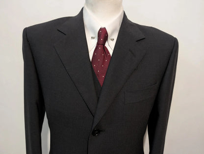 Classique costume 3 pièces gris en laine