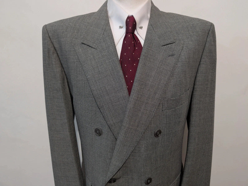 Sublime costume croisé gris en laine
