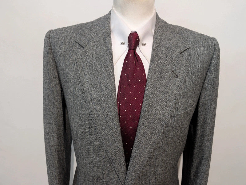 Fabuleux costume gris en tweed