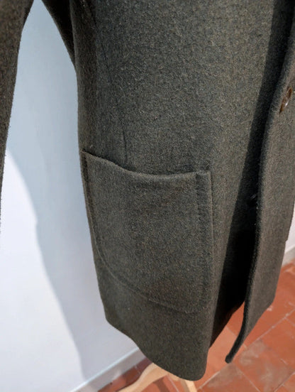 Incroyable manteau vert en laine
