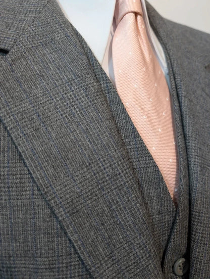 Fabulous heavy flannel grey 3 piece suit