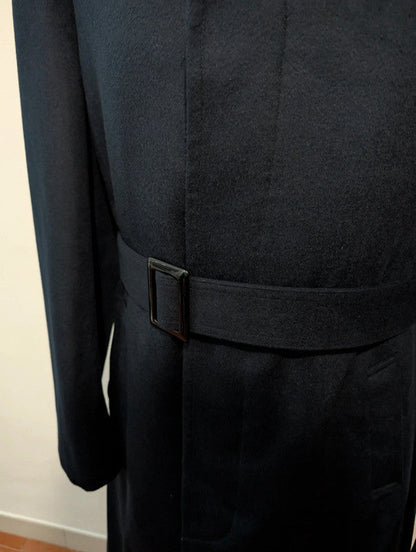 Incroyable trench bleu marine en laine