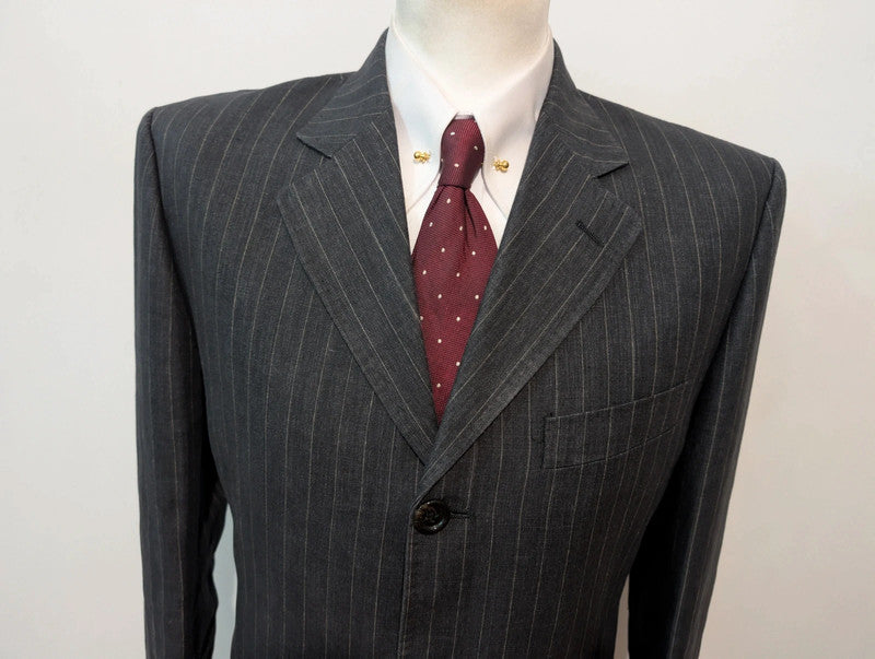 Furieux costume pinstripe en lin