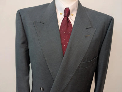 Élégant costume vert bleu en laine froide