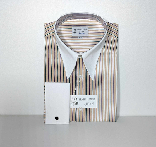 Chemise Winchester à rayures col en pointe