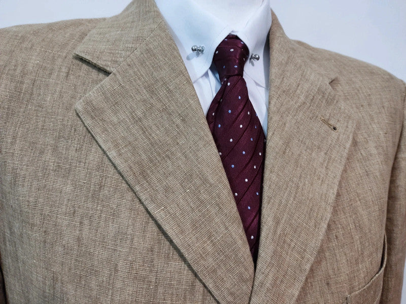 Beige linen suit