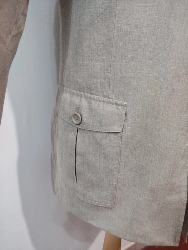 Grey linen suit