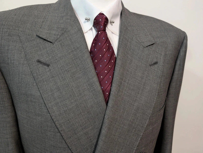 Miraculous grey wool double-breasted suit