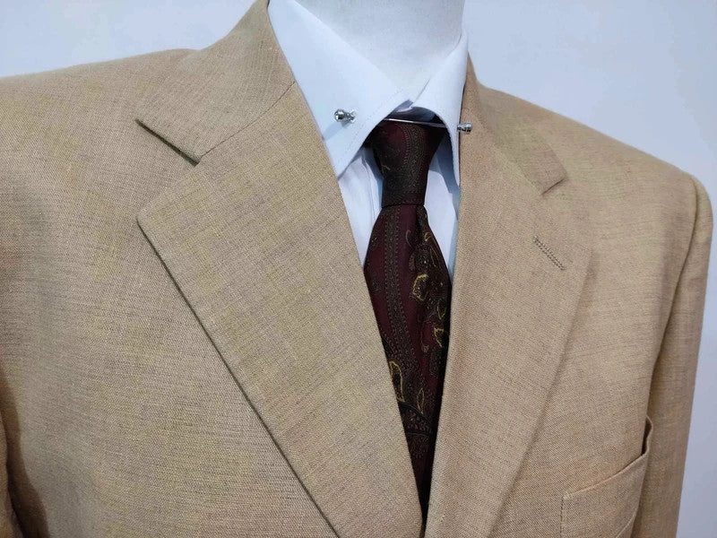 Cream/Beige flax suit