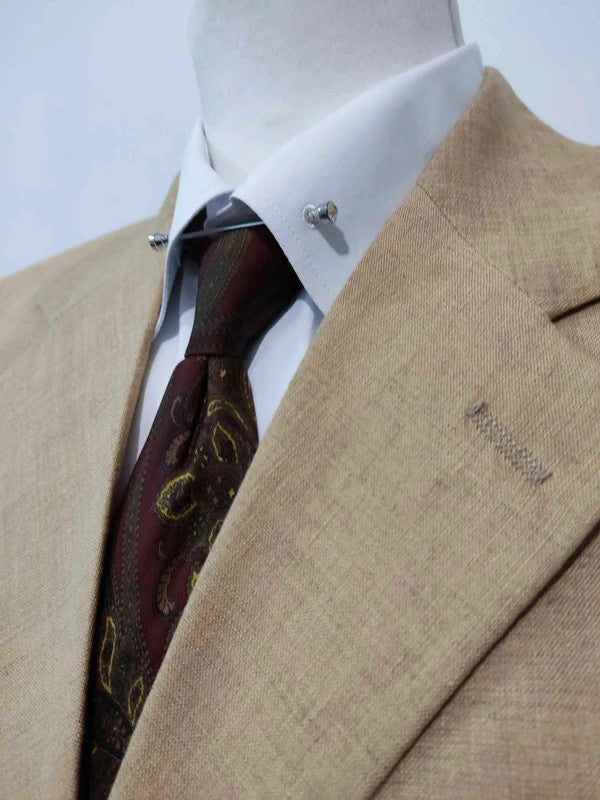 Cream/Beige flax suit