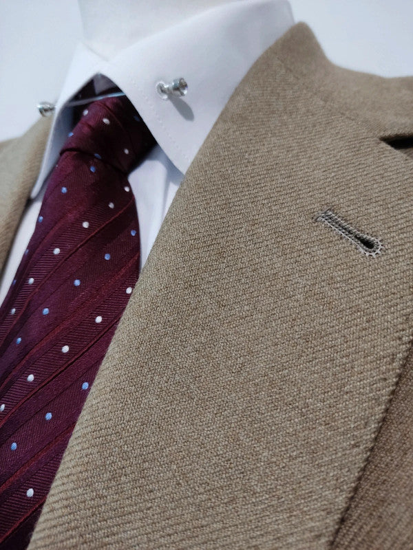 Beige brown flanel suit (Copie)