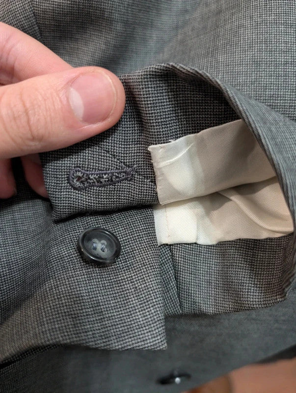 Miraculous grey wool double-breasted suit