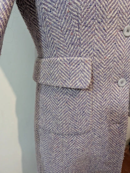 Sublime manteau femme violet lila en laine