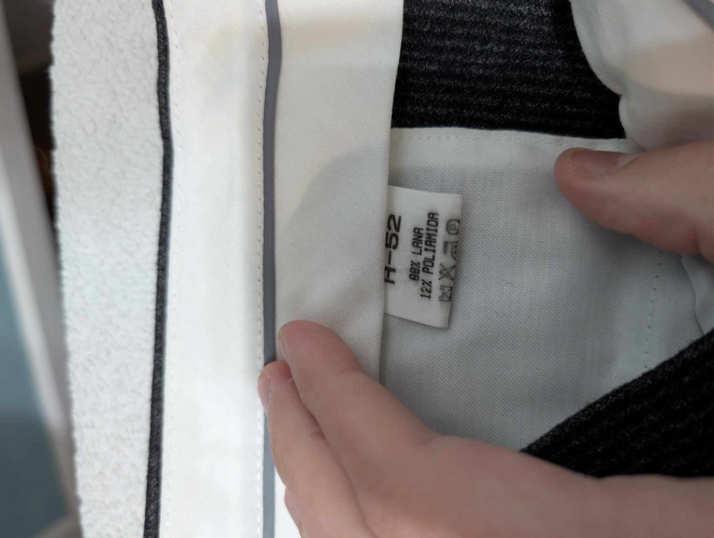 Fantastique costume croisé en flanelle de laine