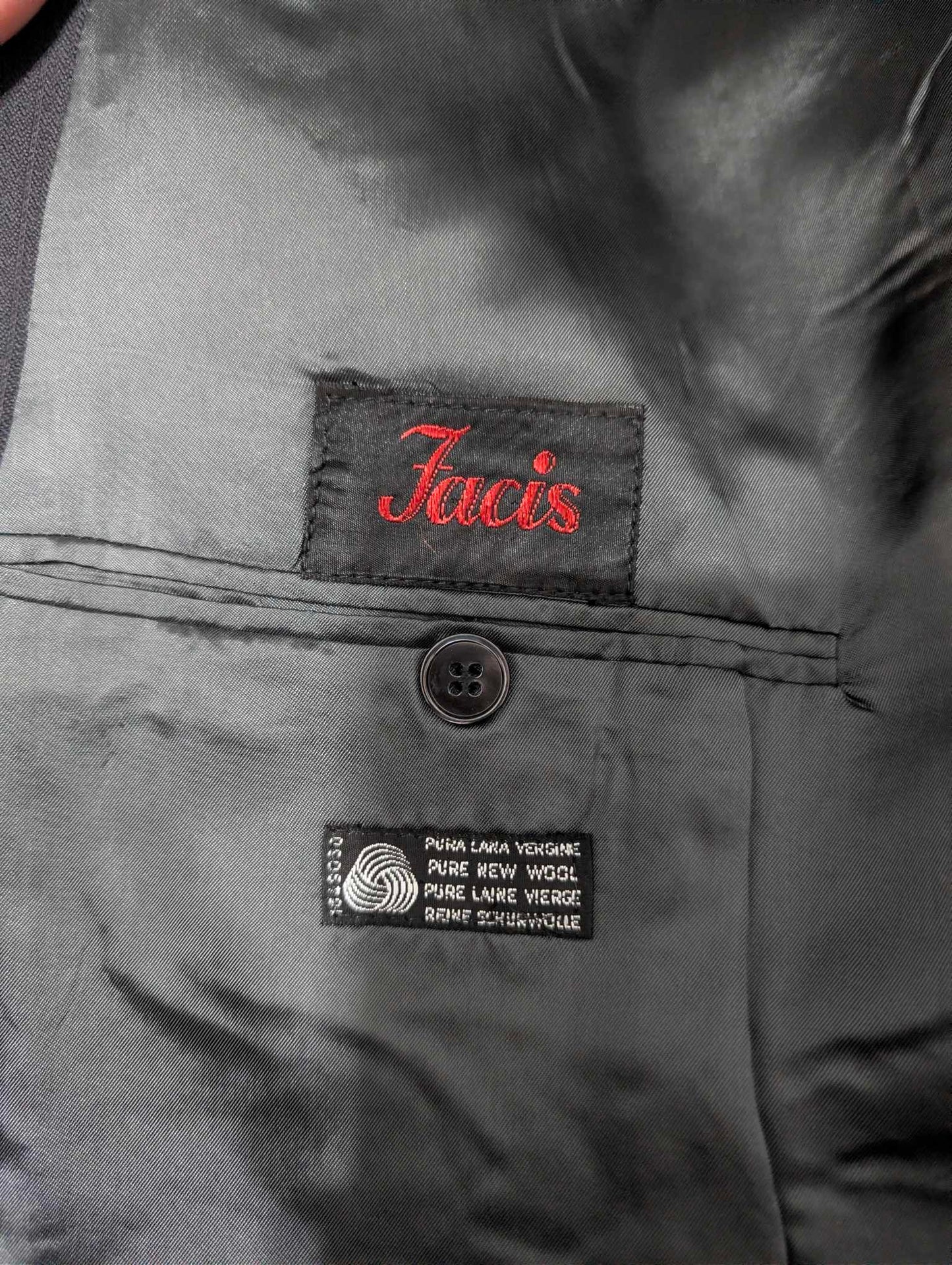 Extraordinaire costumes croisé gris en laine