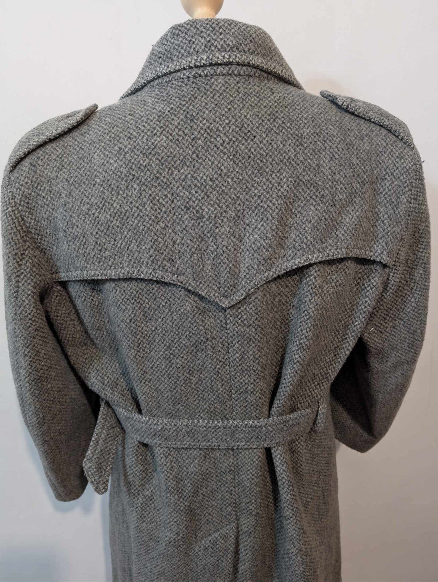 Robuste trench coat en tweed